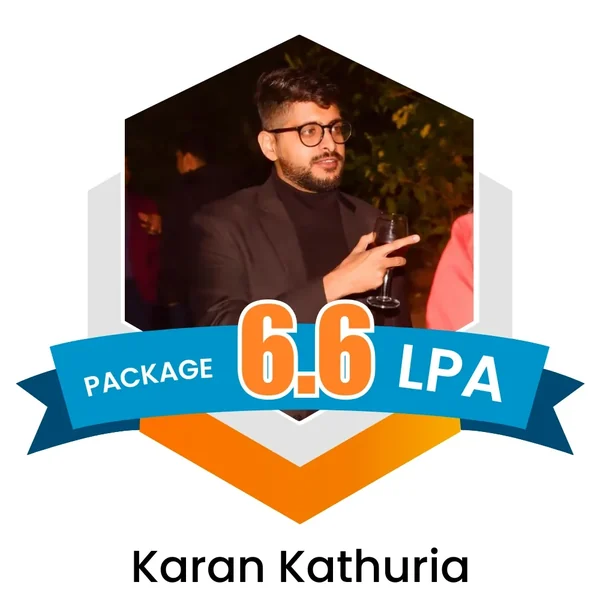 Karan Kathuria placed at 6.6 LPA