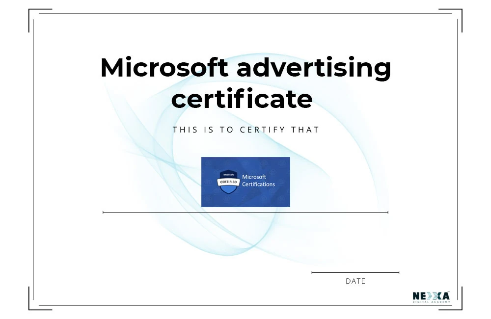 Microsoft Advertising certificate example