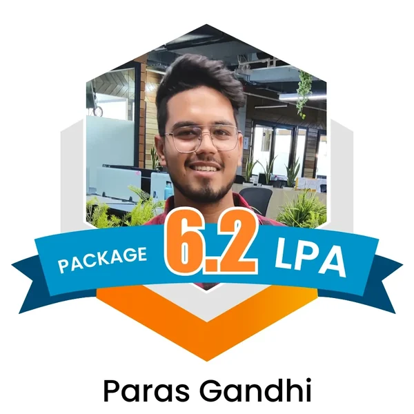 Paras Gandhi placed at 6.2 LPA