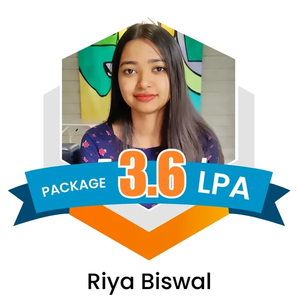 Riya Biswal placed at 3.6 LPA